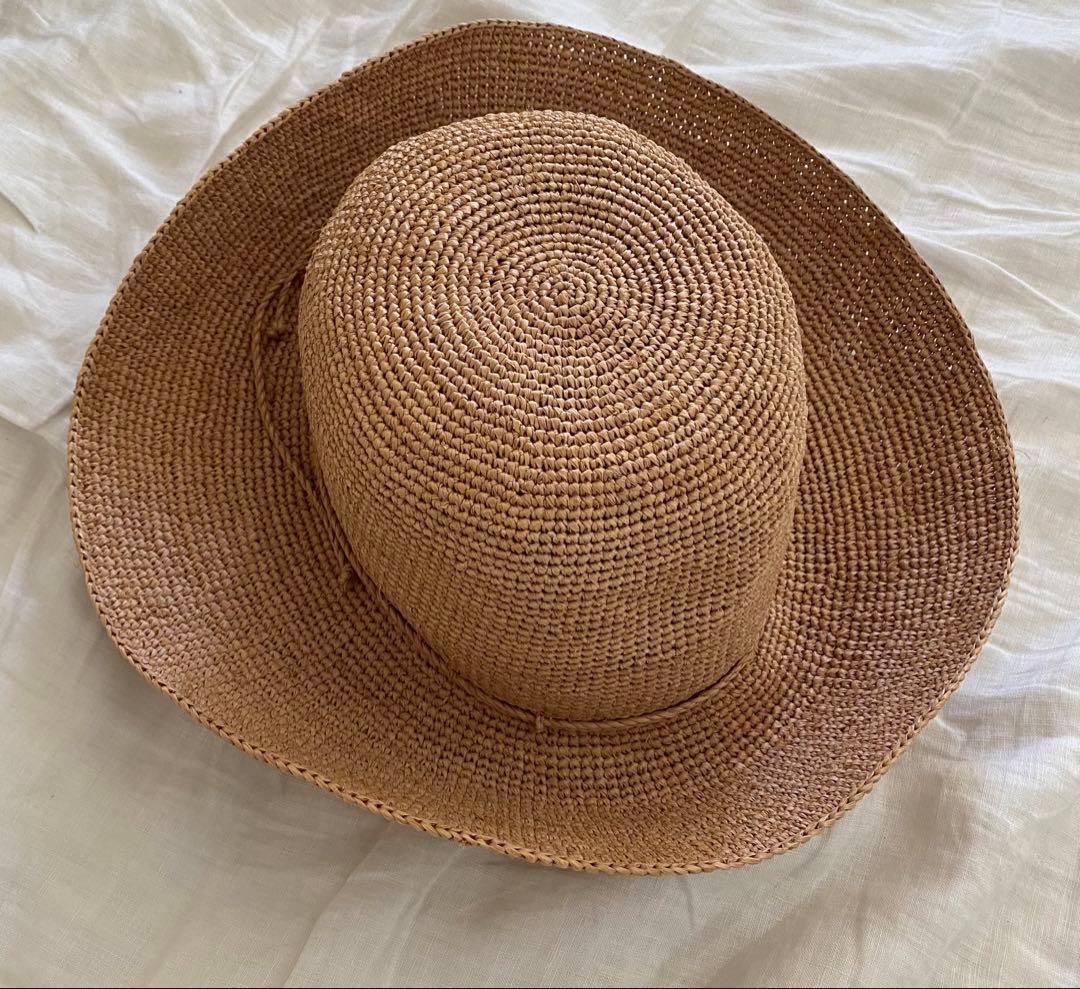 ヘレンカミンスキー ラフィアハット　HELEN KAMINSKI 無印　リネン