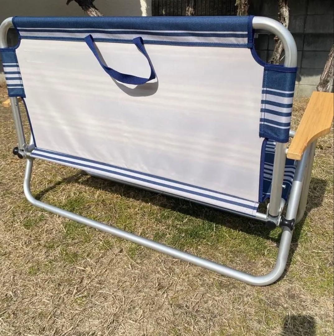 【廃盤・希少】コールマン リラックスフォールディングベンチ ネイビー ボーダー