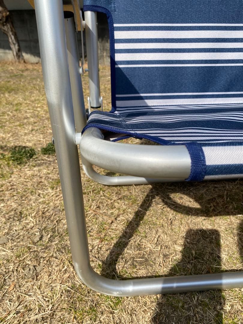 【廃盤・希少】コールマン リラックスフォールディングベンチ ネイビー ボーダー