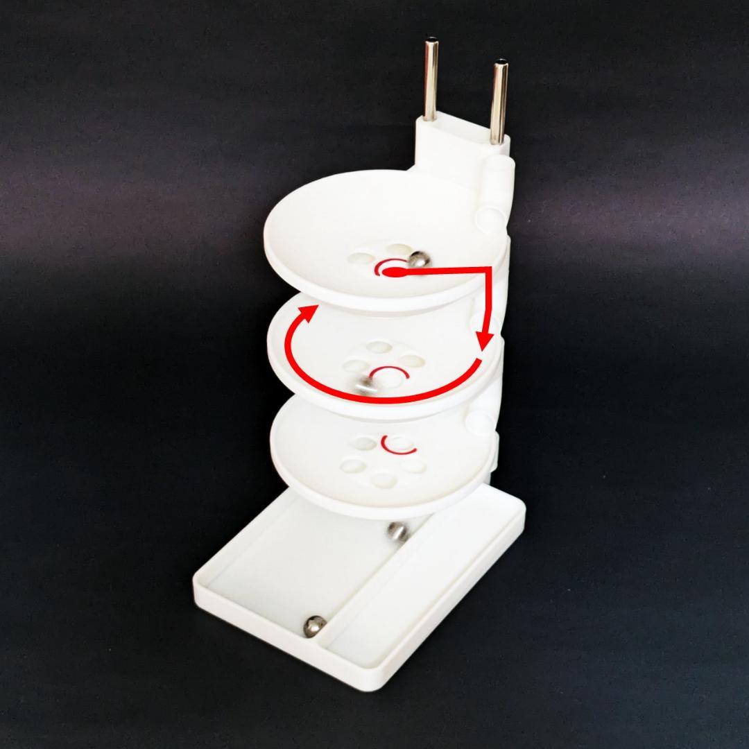 スタック式3段クルーン　組み換え可能　11mmパチンコ玉対応