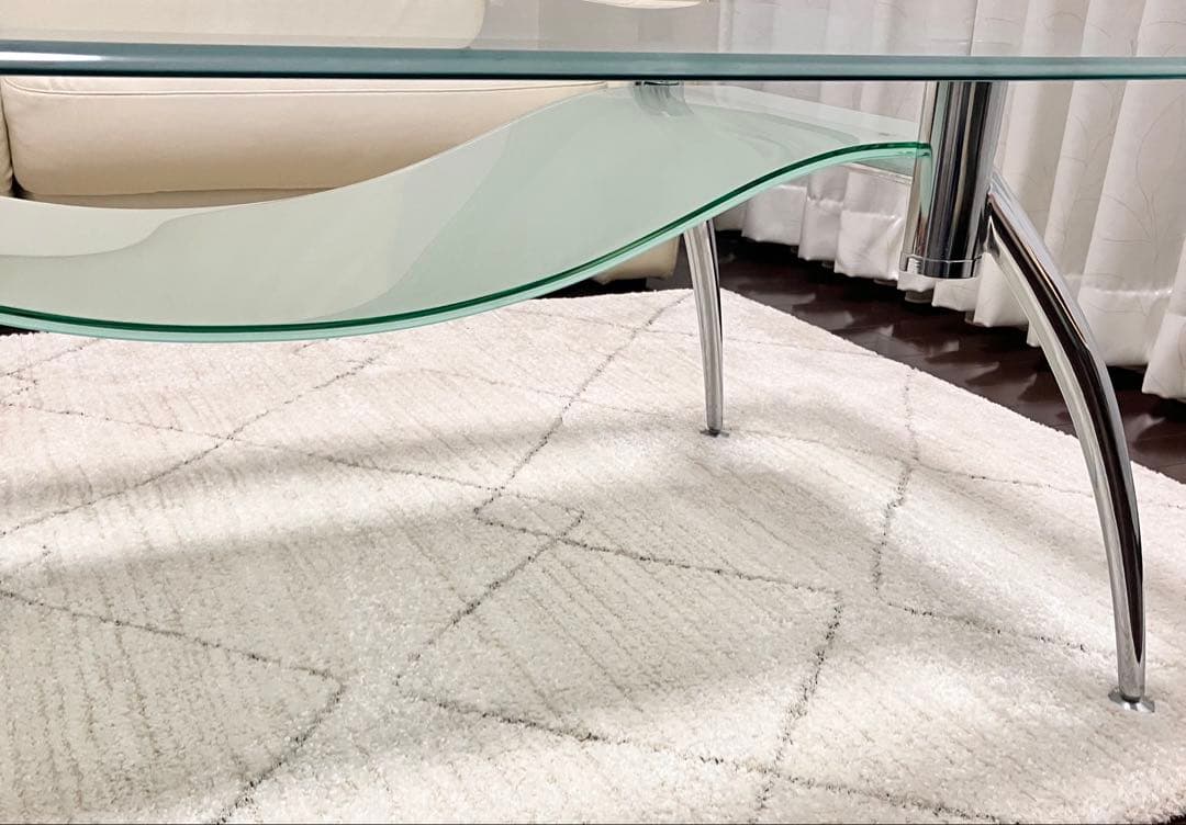 ガラス ローテーブル 120cm センターテーブル　ガラステーブル