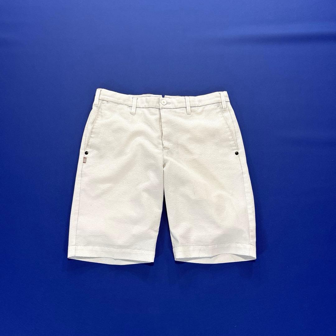 ブリーフィングゴルフ　ハーフパンツ　シアサッカー　ホワイト系　M