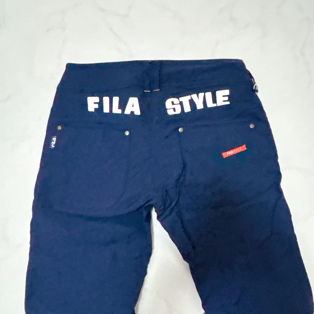 FILA ゴルフパンツ 紺 L /ジャックバニー 綿セーター 赤 L 2点セット