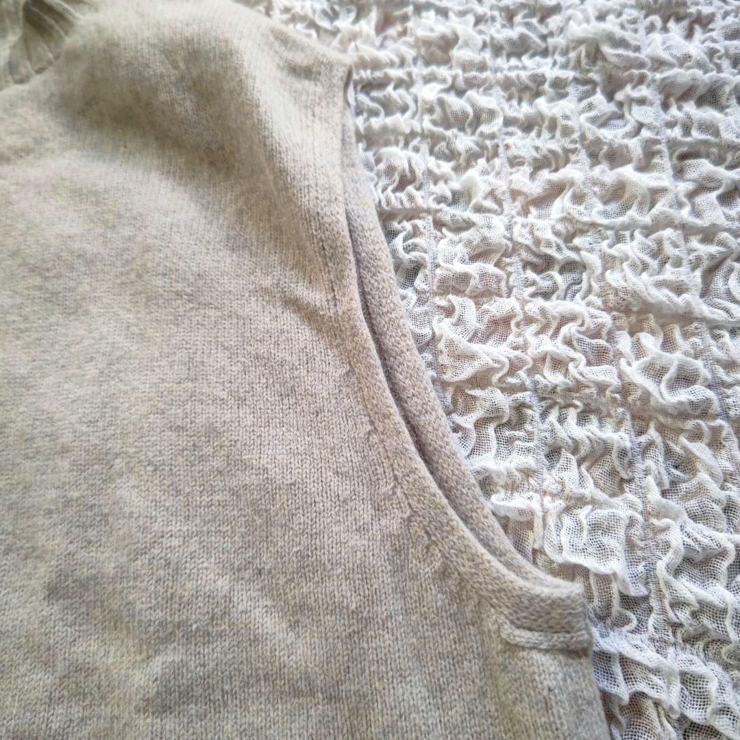 MORRIS & SONS　イギリス製　クルーネックベスト　３　オートミール