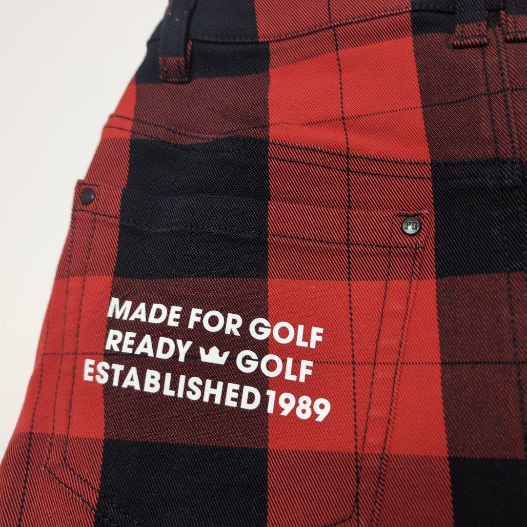 美品　パーリーゲイツ　スカート　秋冬春　00完売モデル　35200円　赤チェック