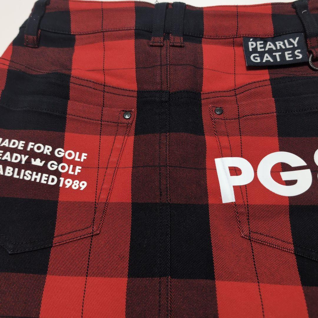 美品　パーリーゲイツ　スカート　秋冬春　00完売モデル　35200円　赤チェック