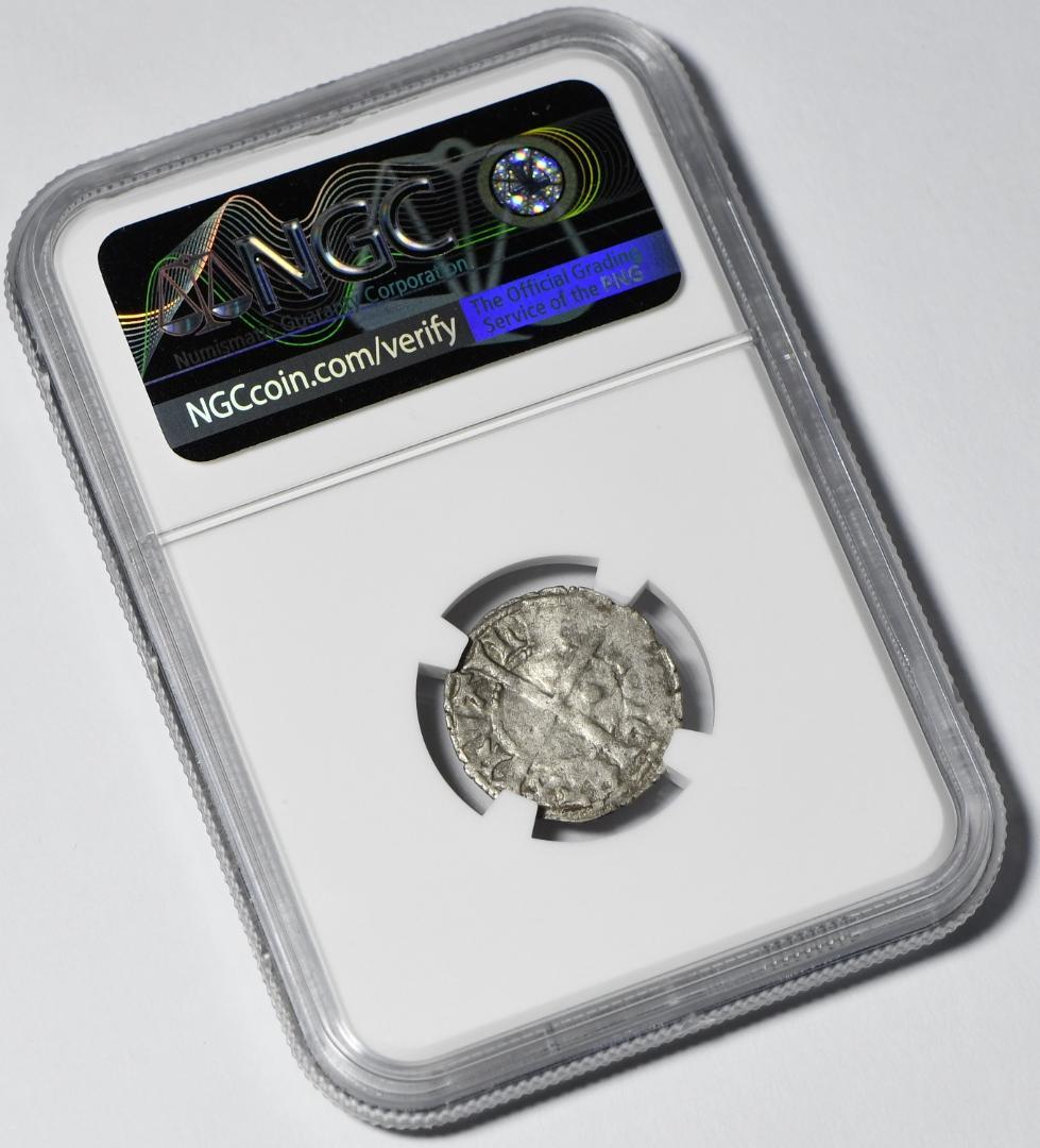 【古代銀貨】リボニア1471～1483年　1シリング銀貨　XF45
