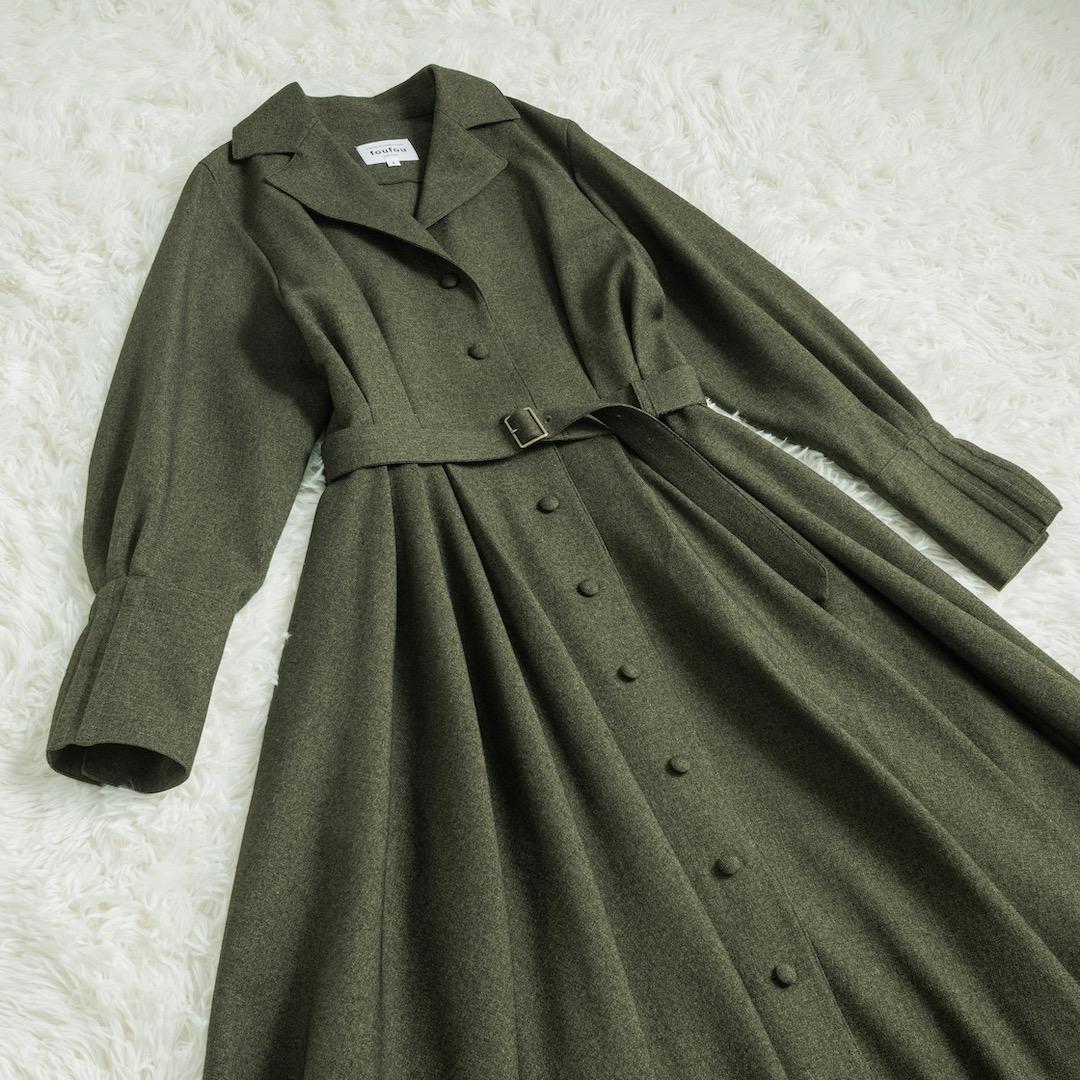 foufou プリミティブ オープンカラー クラシック ワンピース 1