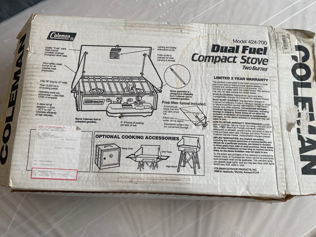 【新品未使用】コールマンDual Fuel Campstove 424