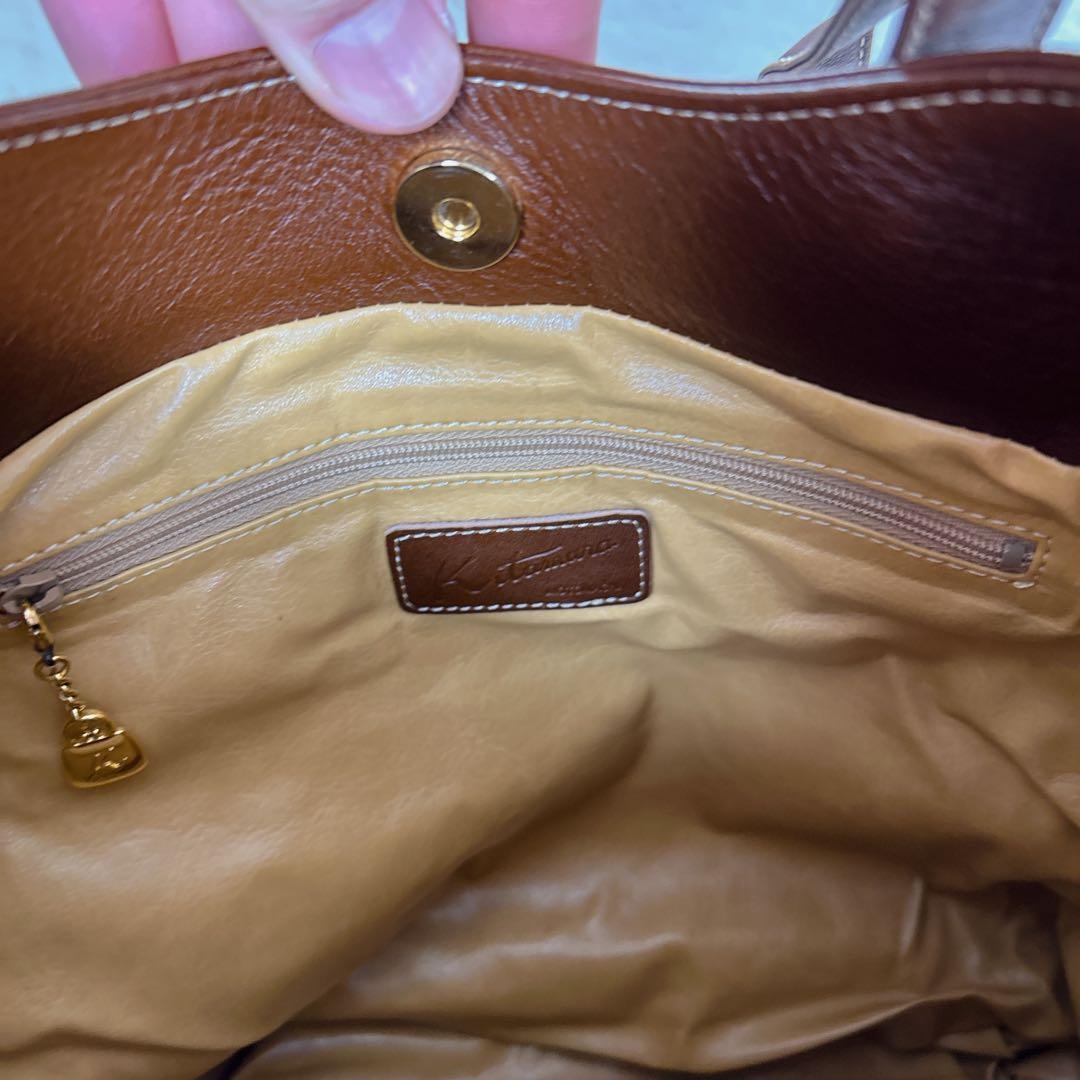 希少 Kitamura レザーバッグ ブラウン 犬 型押し