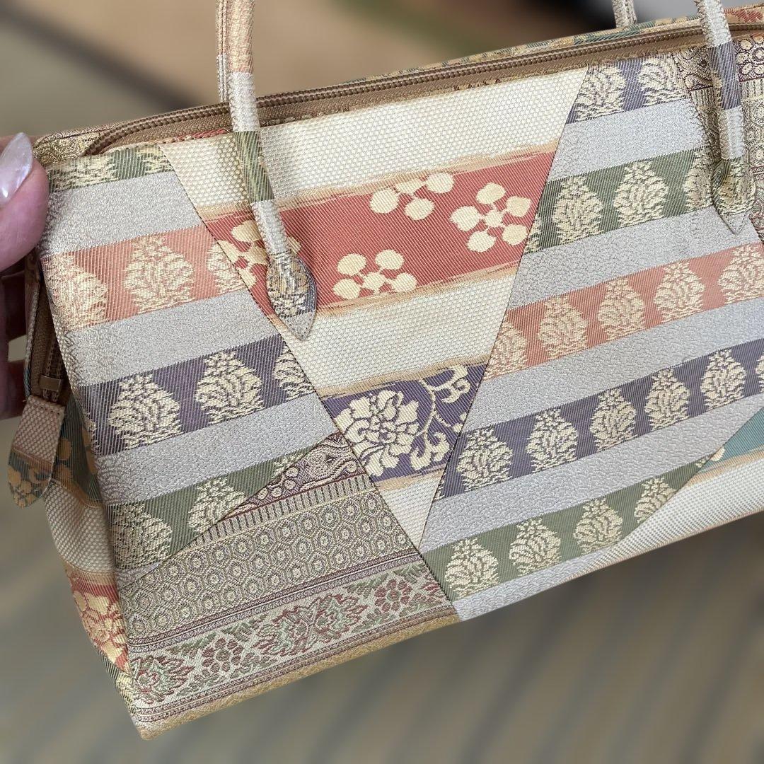 美品　名物裂の利休バッグ　懐紙二つお付けします