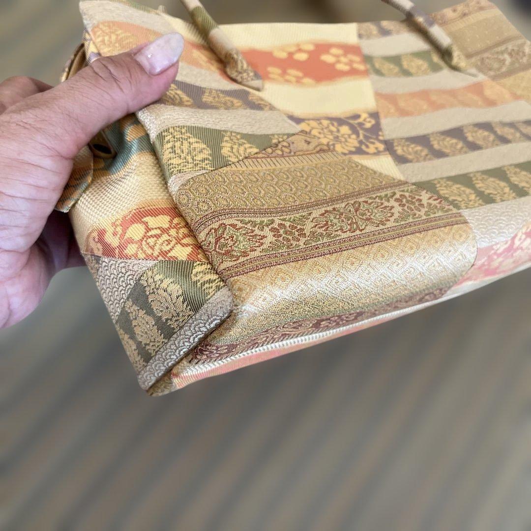 美品　名物裂の利休バッグ　懐紙二つお付けします