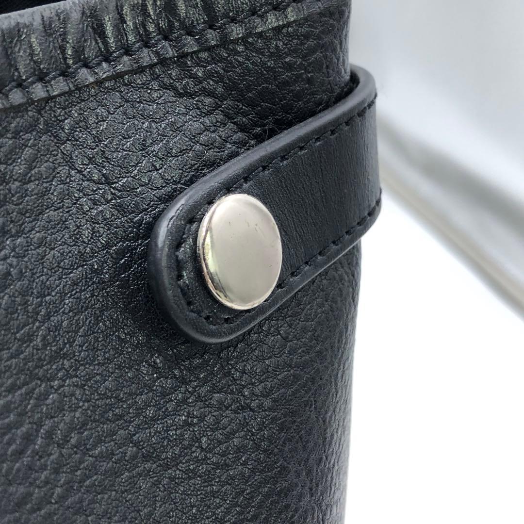 美品✨シーカー 別注 レザー トートバッグ ビジネス 肩掛け A4可 ブラック黒