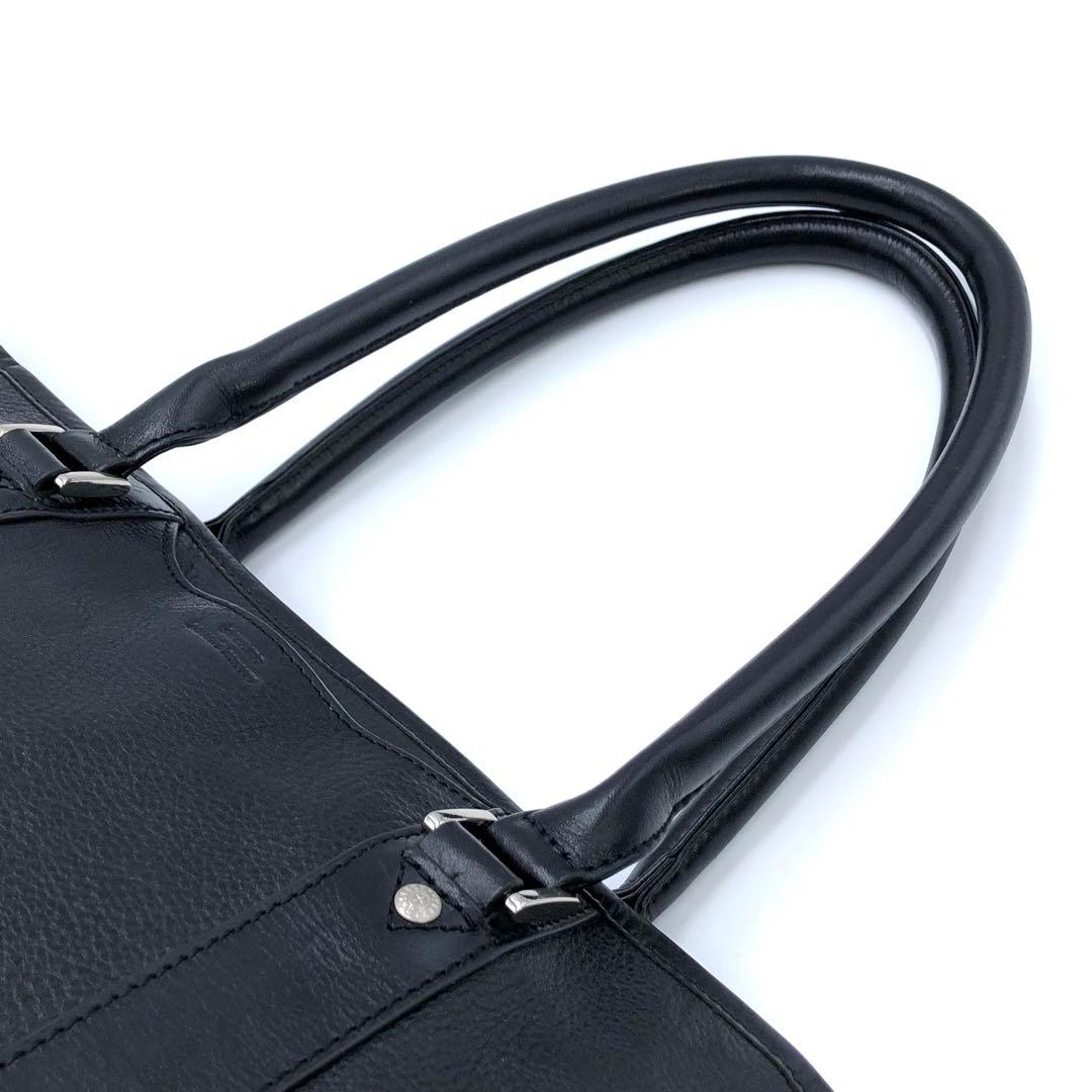 美品✨シーカー 別注 レザー トートバッグ ビジネス 肩掛け A4可 ブラック黒