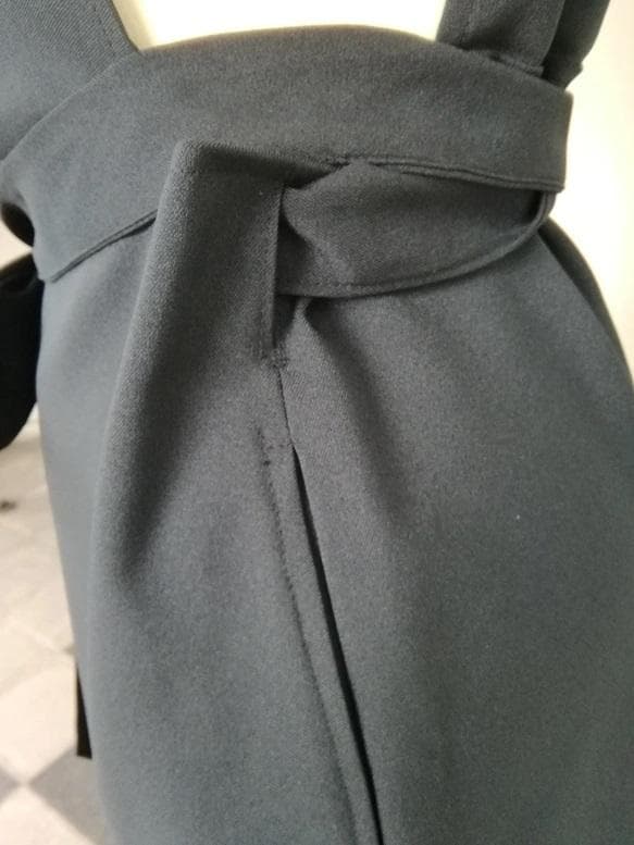 【日本製】S~3L 濃紺 茶道お稽古用エプロン127100-21