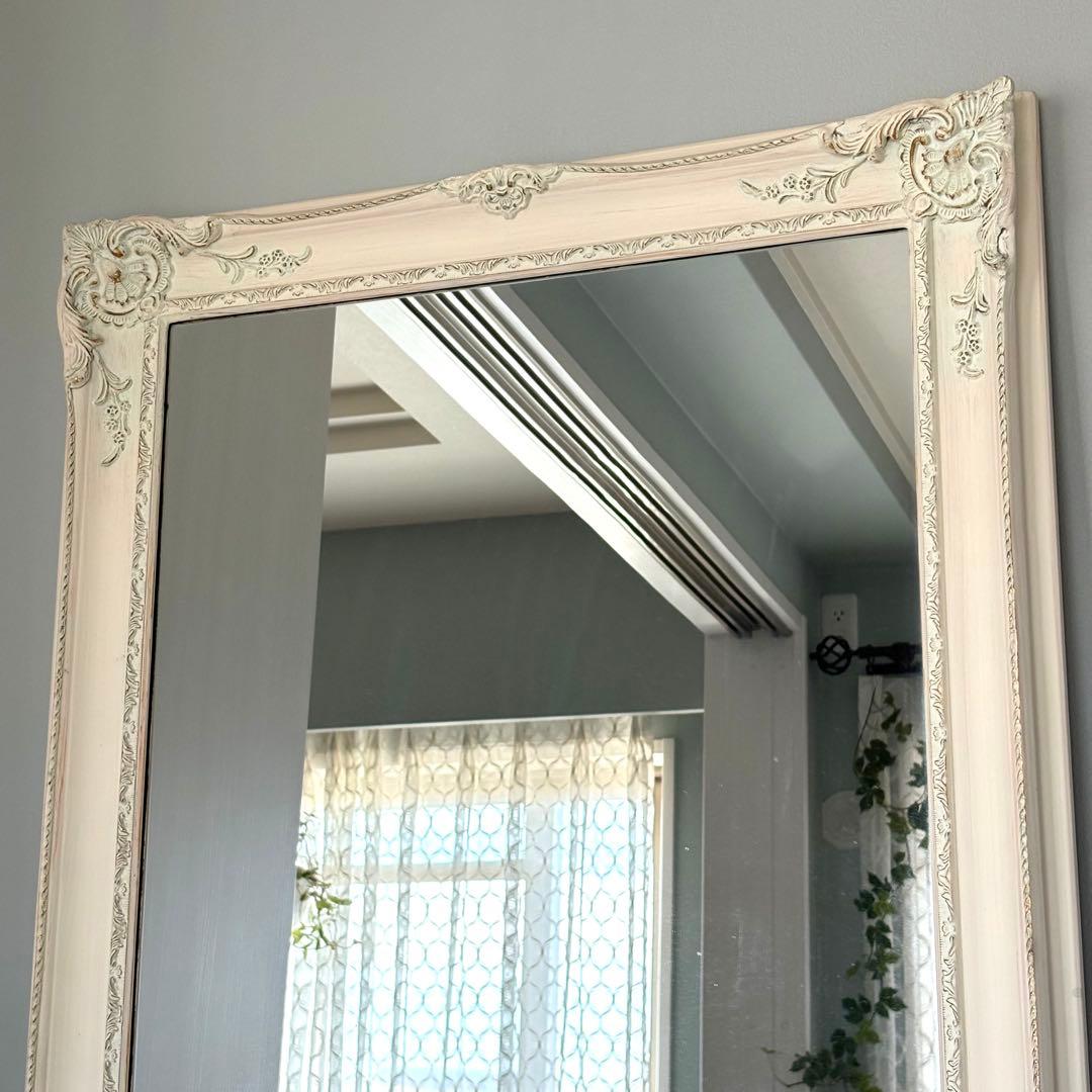 アンティーク調 姿見 スタンドミラー シャビーシック フレンチ♡