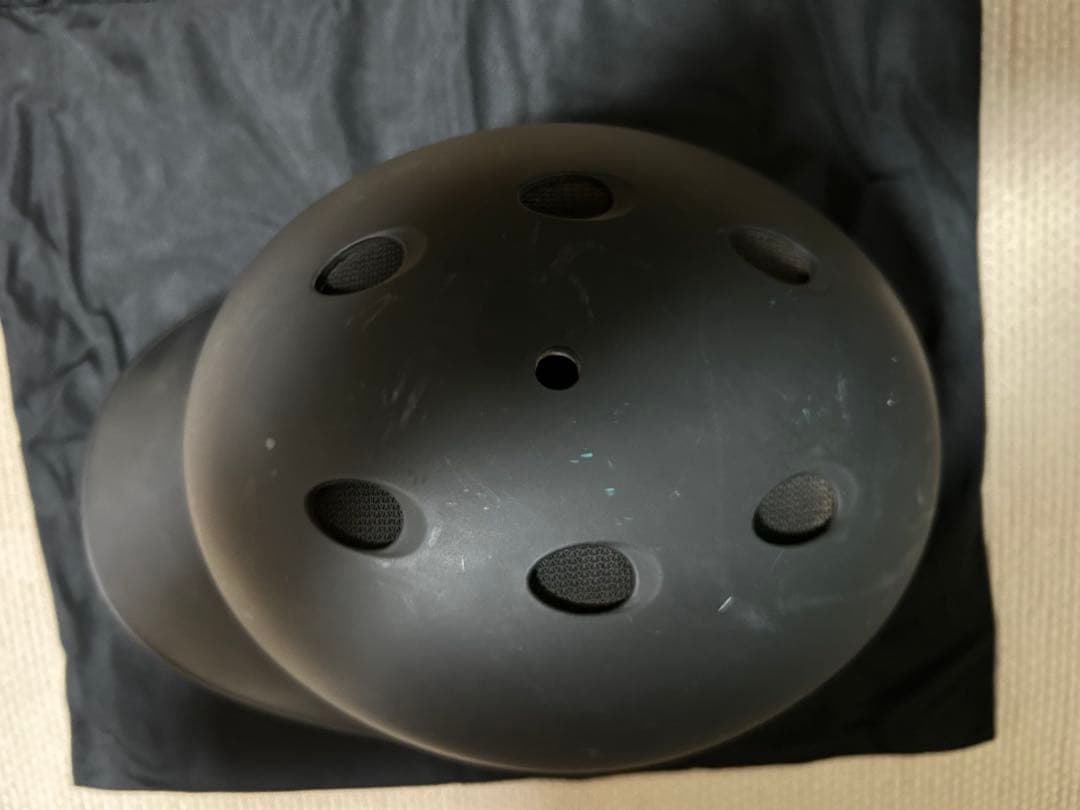 ミズノ 軟式 ツヤ消し 片耳ヘルメット 右打者用　Oサイズ　ブラック