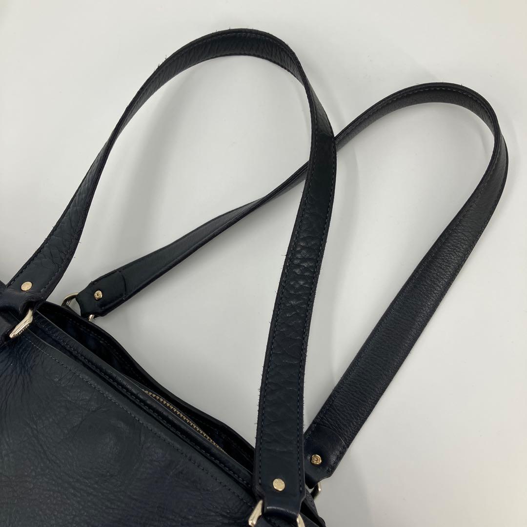 aniary　アニアリ トートバッグ　ダークネイビー　レザー　A4