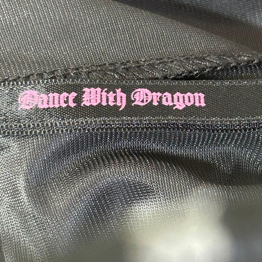 ダンスウィズドラゴン 星刺繍ロゴ ゴルフスカートL 黒