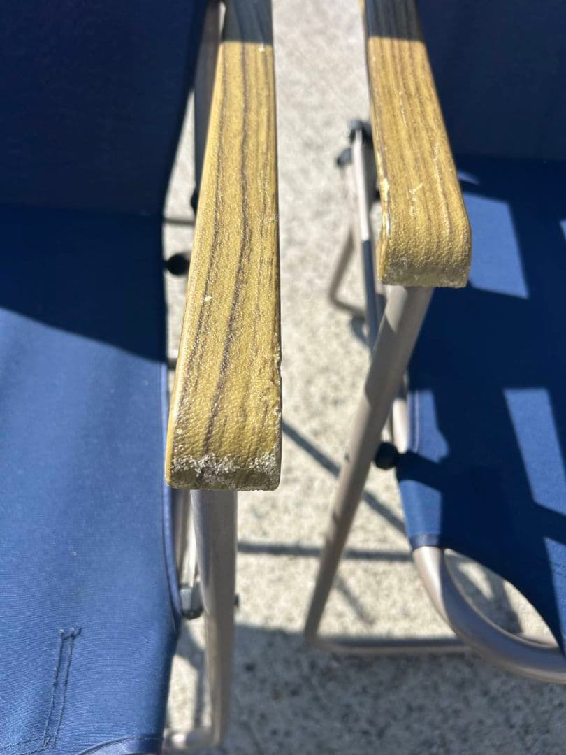 LOGOS アウトドアチェア ネイビー 2脚セット 昭和レトロ