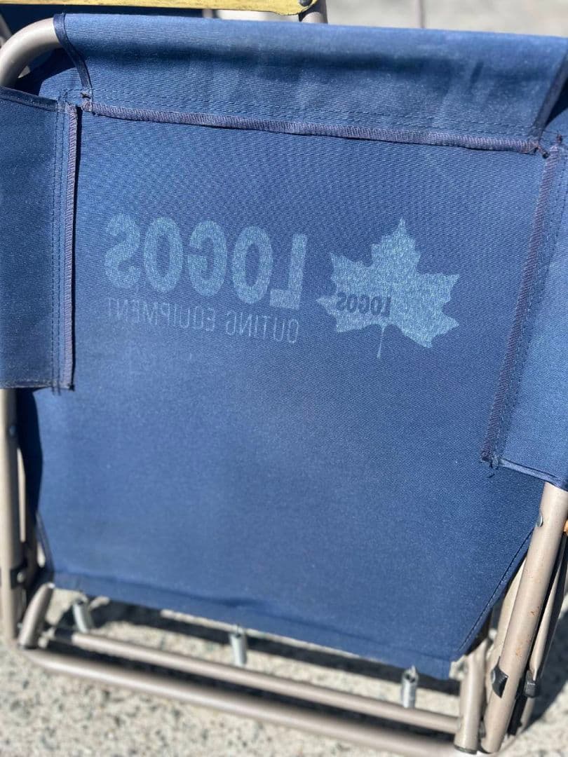 LOGOS アウトドアチェア ネイビー 2脚セット 昭和レトロ