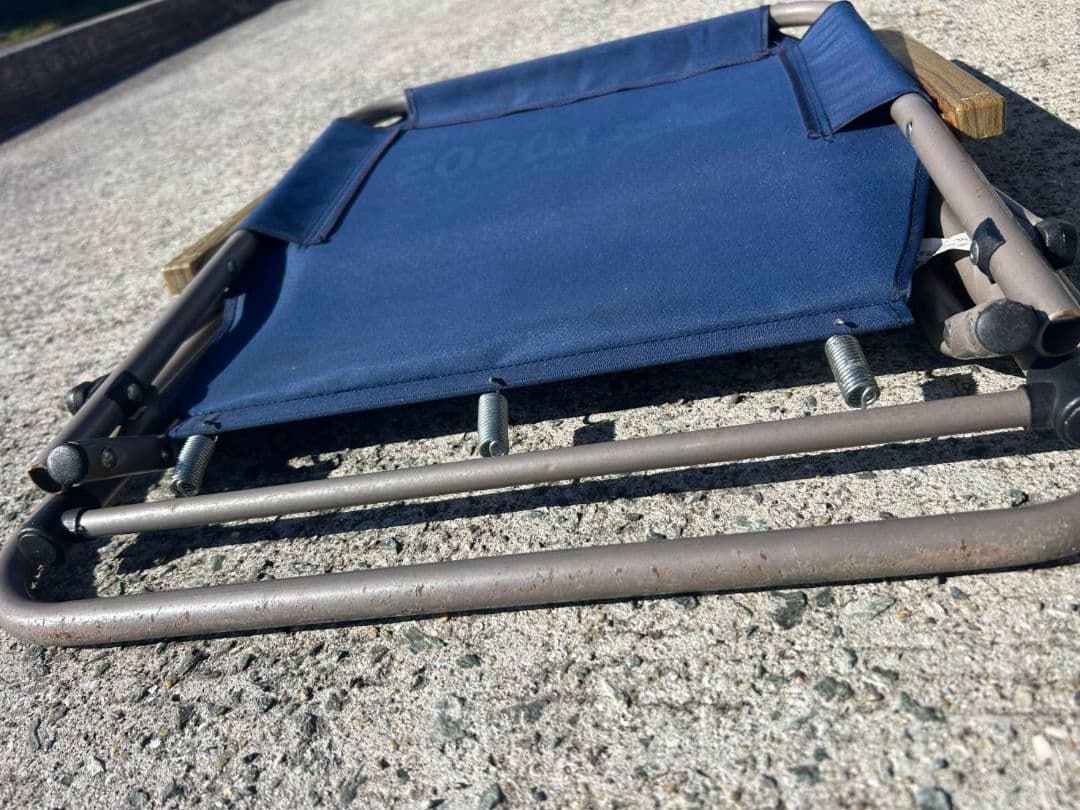 LOGOS アウトドアチェア ネイビー 2脚セット 昭和レトロ