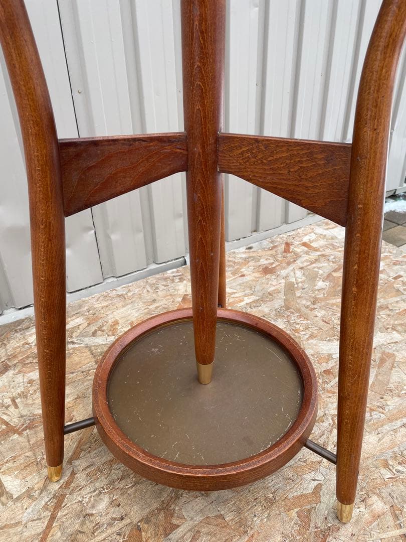 【美品】秋田木工 akimoku 曲木ポールハンガー コートスタンド 傘立て