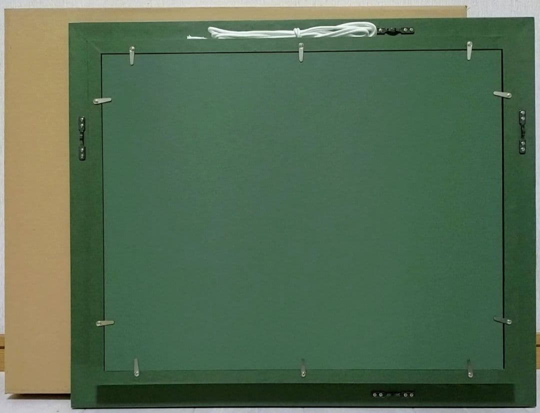 【F6号】藤田嗣治【仕立て屋の猫】手描き/表裏サイン・鑑定書有/油彩/水彩/額縁