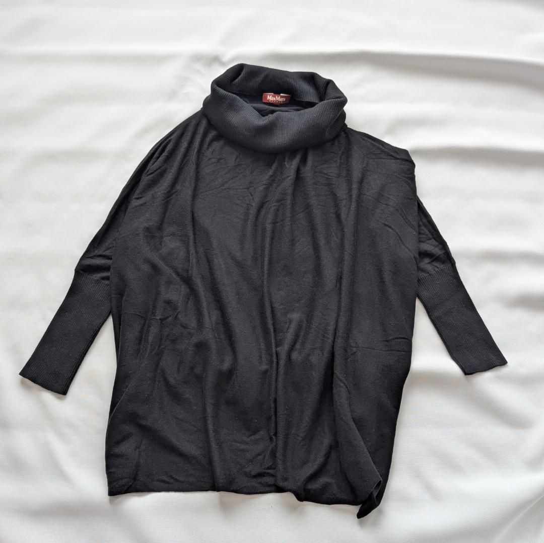 美品✨️マックスマーラ ステュディオ シルクカシミヤ タートルニット ポンチョ