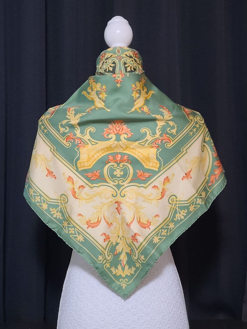 値下げ♪ETRO シルク スカーフ アラベスク柄 天使柄 イタリア製