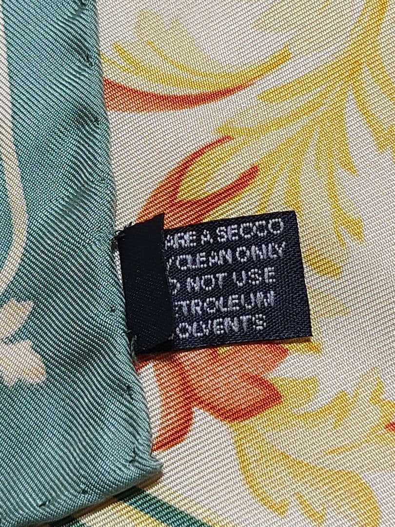 値下げ♪ETRO シルク スカーフ アラベスク柄 天使柄 イタリア製