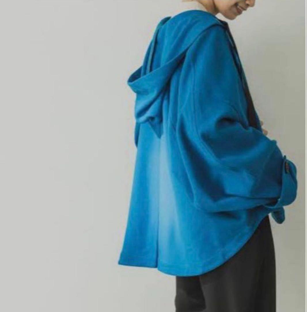 未使用✨エンフォルド ウールダブルクロスブルゾン フーディ Mサイズ ブルー