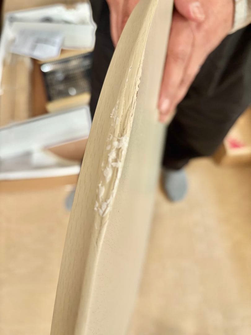 sally(木目ホワイト 楕円形センターテーブル 105×70cm)