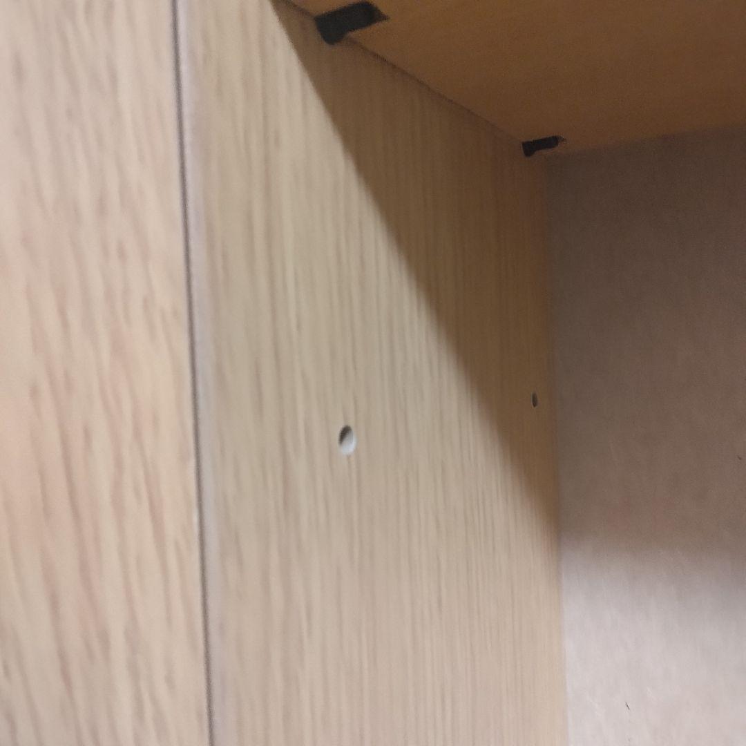 コミック本　木製 二段 本棚　扉付き　DVD・CD 収納キャビネット