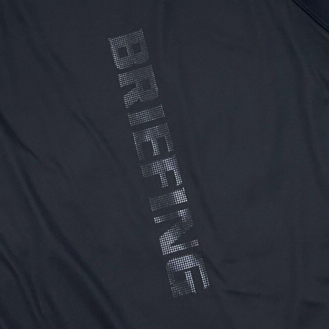 BRIEFING ブリーフィング ロゴ刺繍 ハイネック プルオーバー ブラック