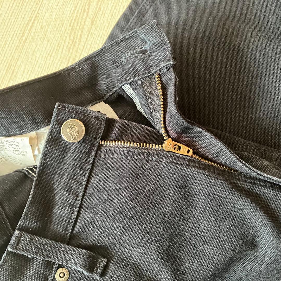 あ*様 ディッキーズ ダック地　ペインターパンツ　ブラック　W33