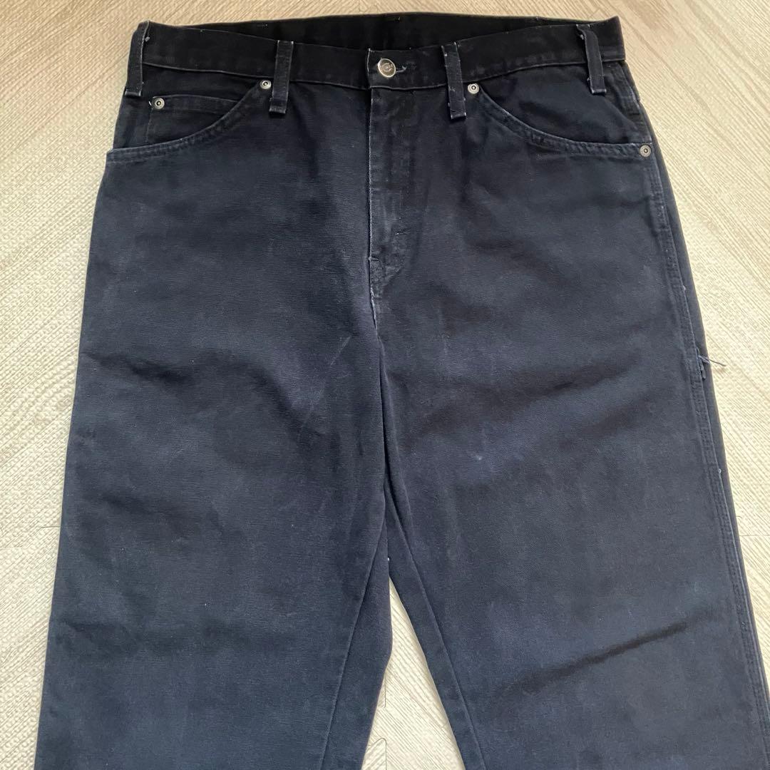 あ*様 ディッキーズ ダック地　ペインターパンツ　ブラック　W33