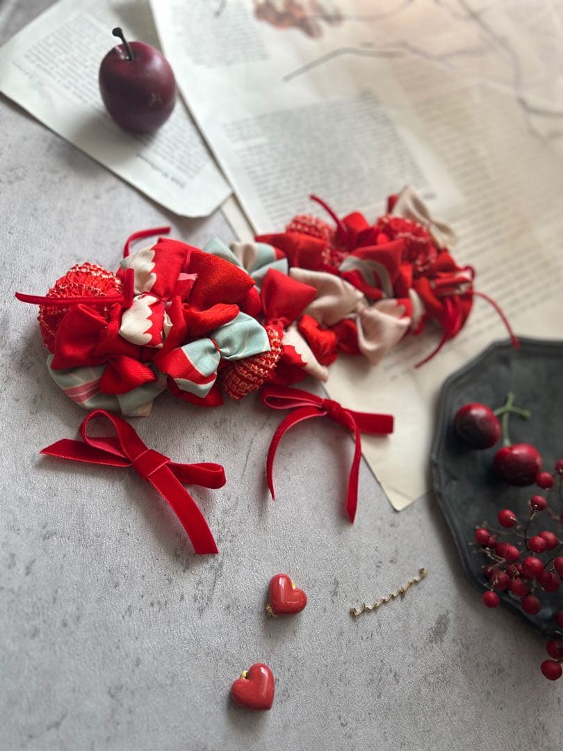 七五三髪飾り〈Love ribbon シリーズ♡〉 ぐるっと可愛い髪飾♡ 107