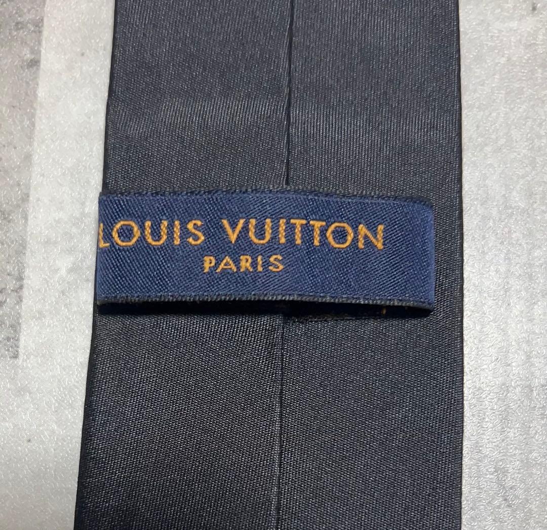 LOUIS VUITTON ネクタイ ハイブランド LVロゴ ソリッド 箱付き