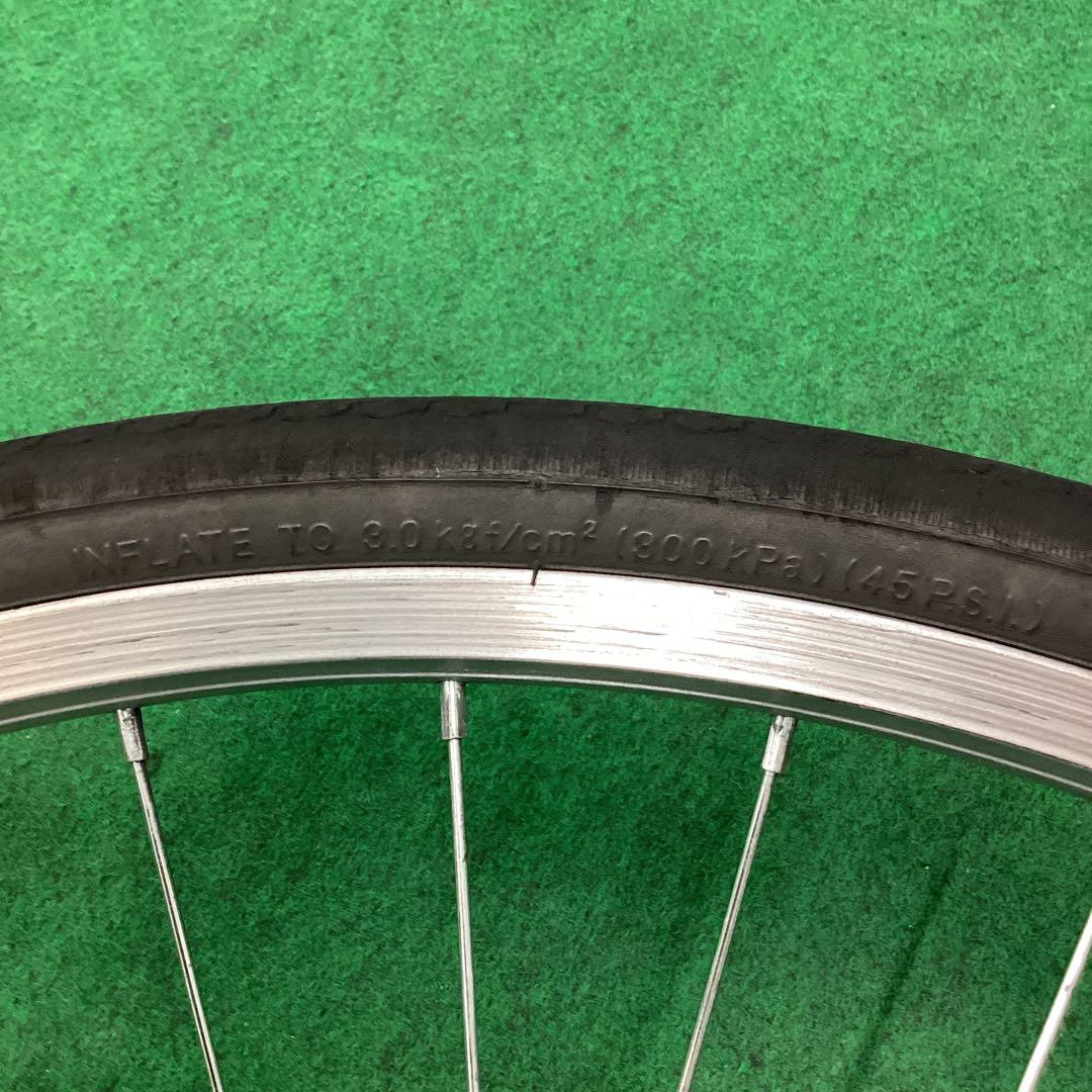 アルミホイール　26インチ　前輪　タイヤ付き　ハブダイナモ ミツバ　J2端子