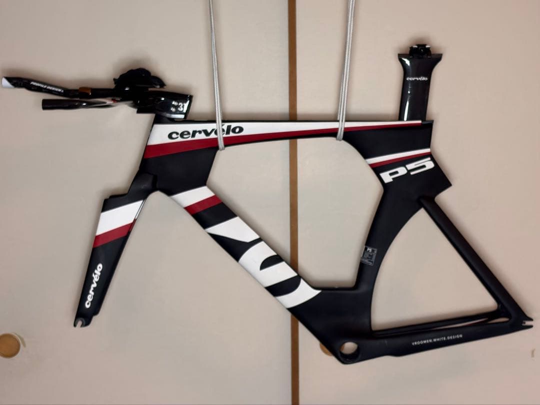 【送料無料】 Cervelo P5-six フレームセット+ハンドル TTバイク