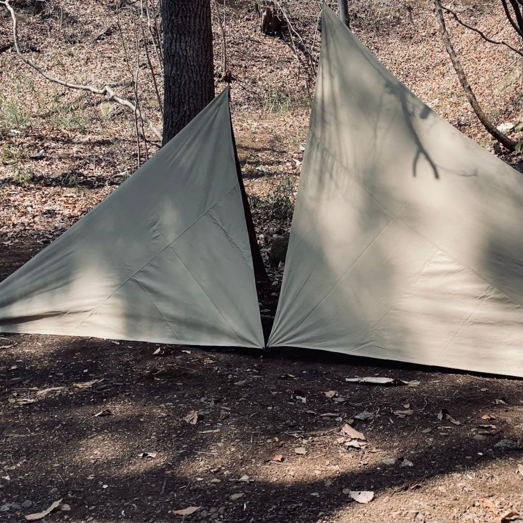 unroof リフレクタープ L 焚き火タープ 難燃 防風 撥水アーミーオリーブ