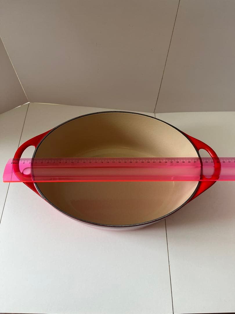 廃盤　ルクルーゼ　 デュッフ　DOUFEU オーバル　28cm チェリーレッド