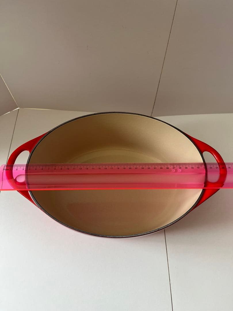 廃盤　ルクルーゼ　 デュッフ　DOUFEU オーバル　28cm チェリーレッド