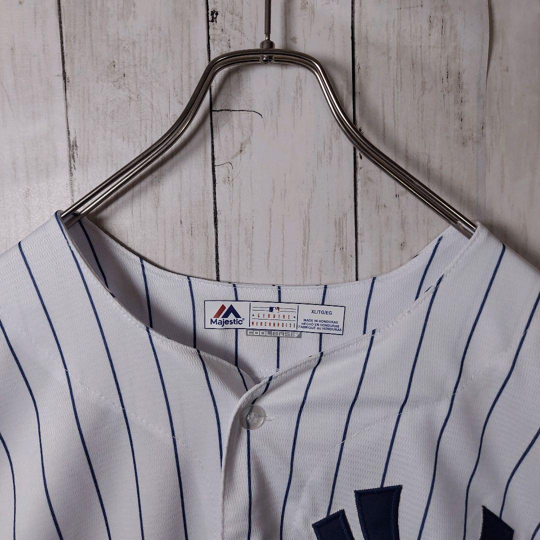 【MLB】マジェスティック 未使用 ヤンキース ジャッジ ユニフォーム XL 白
