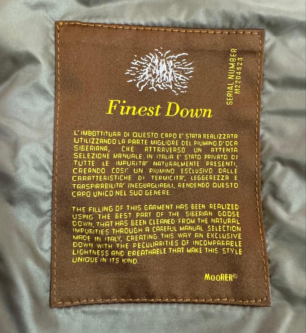【美品】MOORER FIRE-WK ムーレー ダウンベスト 48