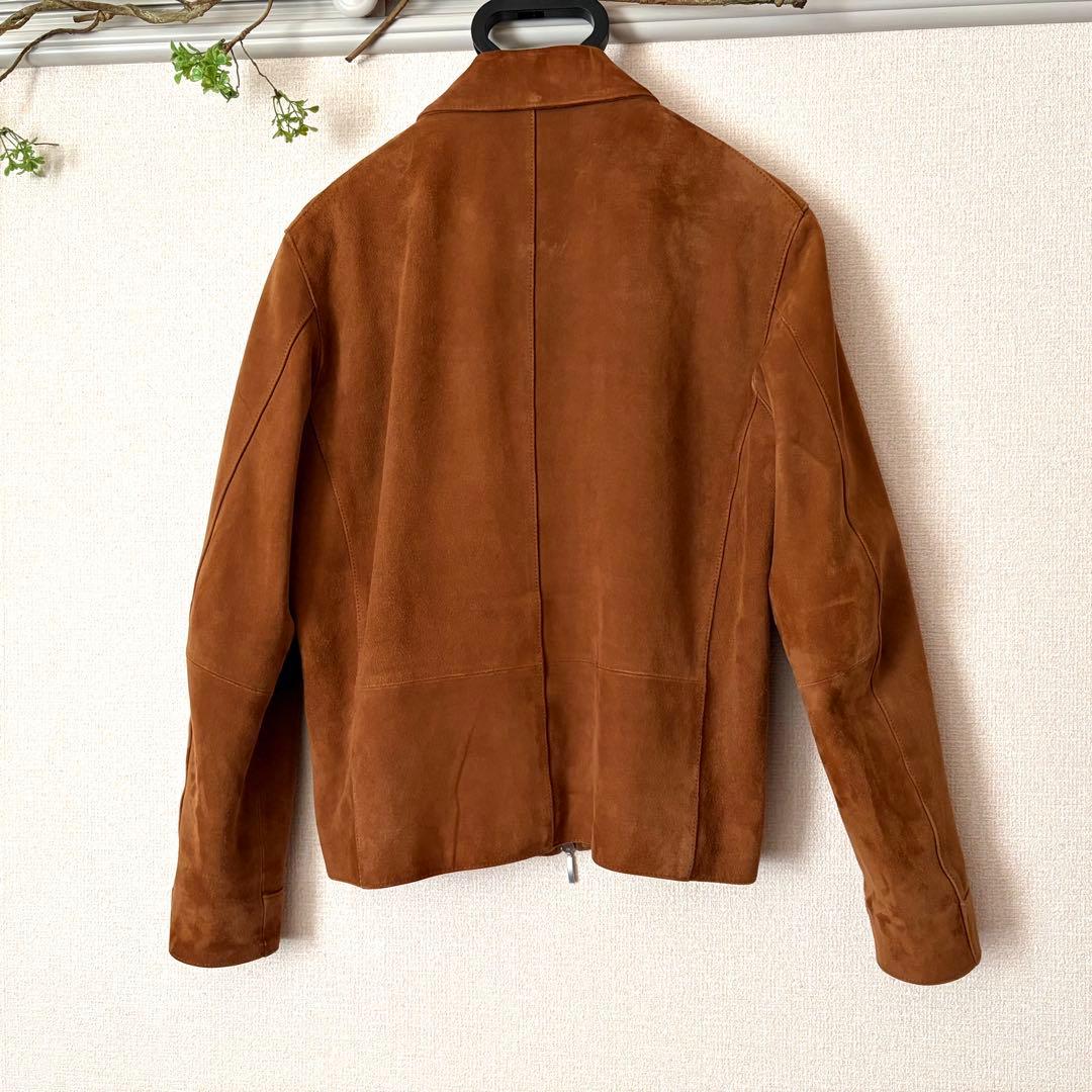 【美品】SHIPS ゴートスエード レザーブルゾン Sサイズ 山羊革
