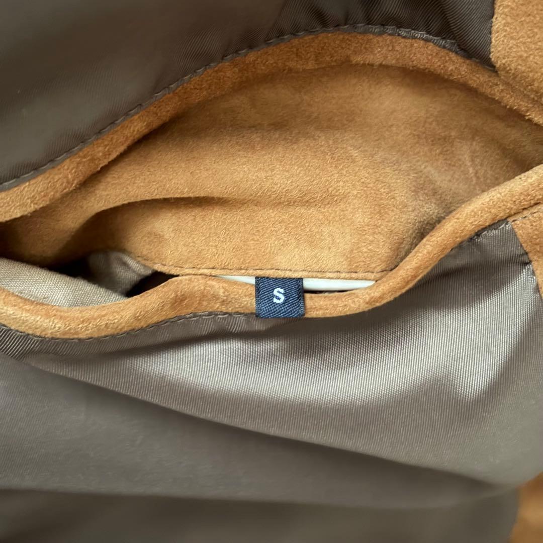 【美品】SHIPS ゴートスエード レザーブルゾン Sサイズ 山羊革