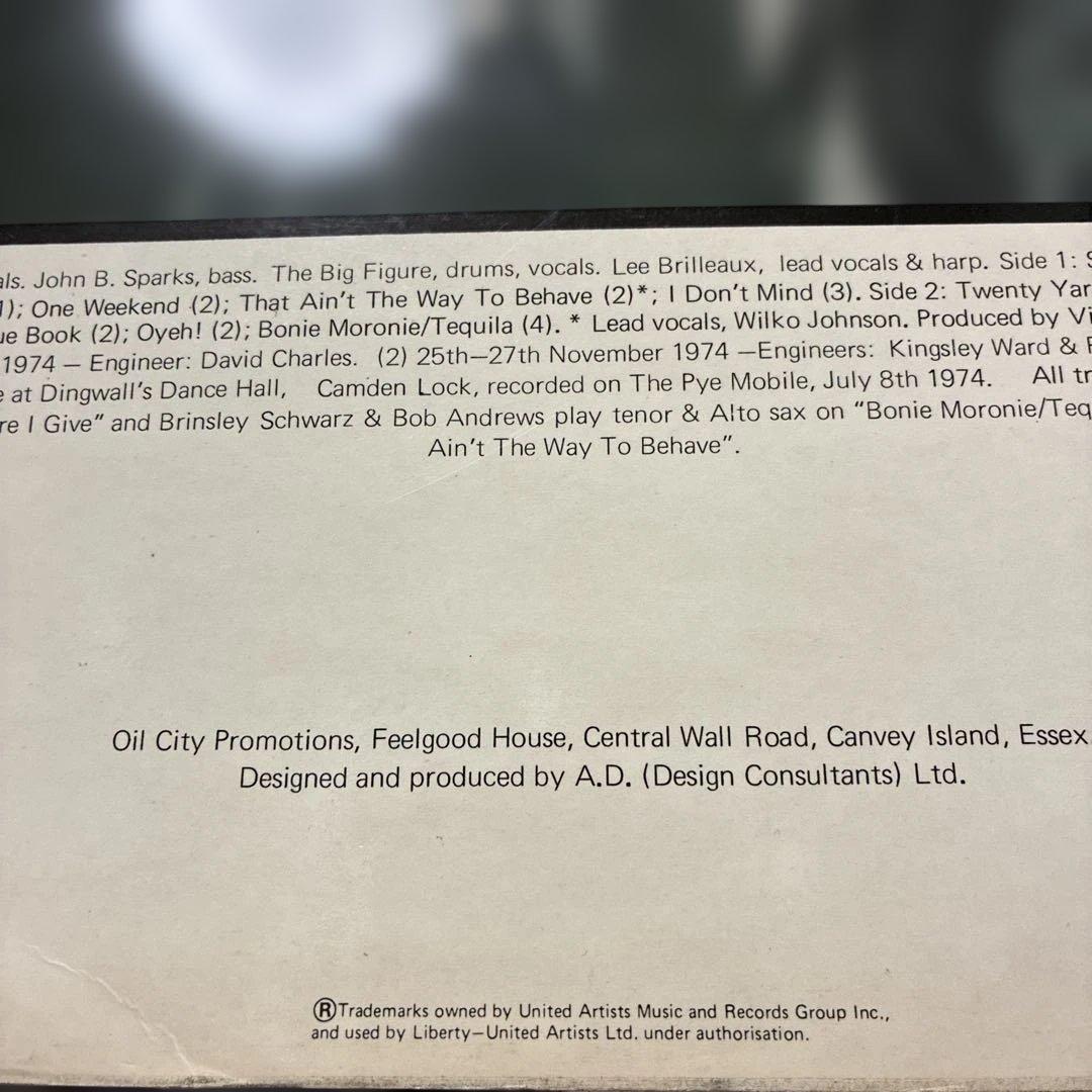 Dr. Feelgood / Down By The Jetty uk盤LP