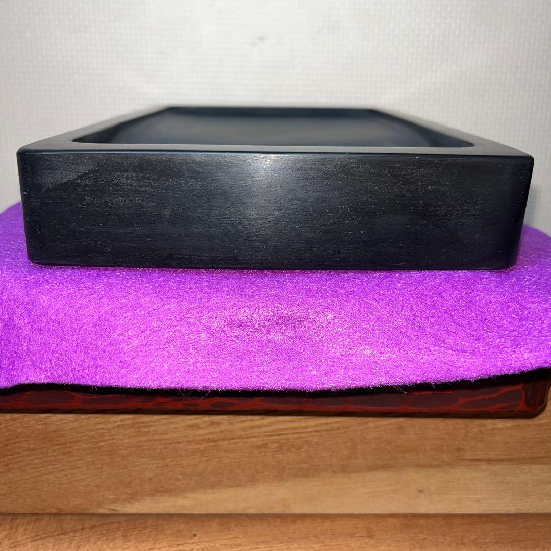 ⭕️龍渓石硯　7寸大の大型　長方研　東京玉泉堂製　石紋がハッキリと綺麗